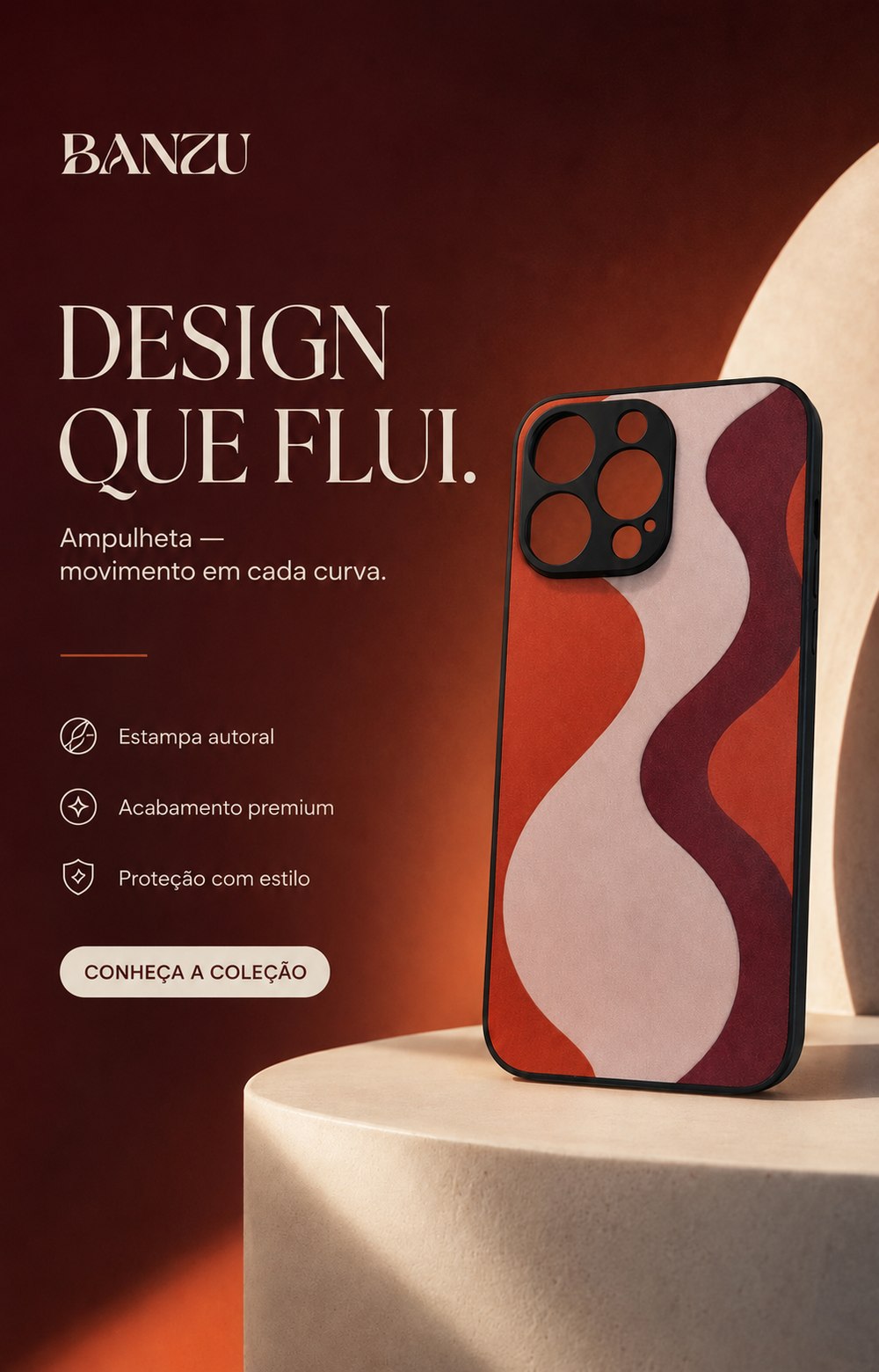 Banzu Ampulheta — design que flui