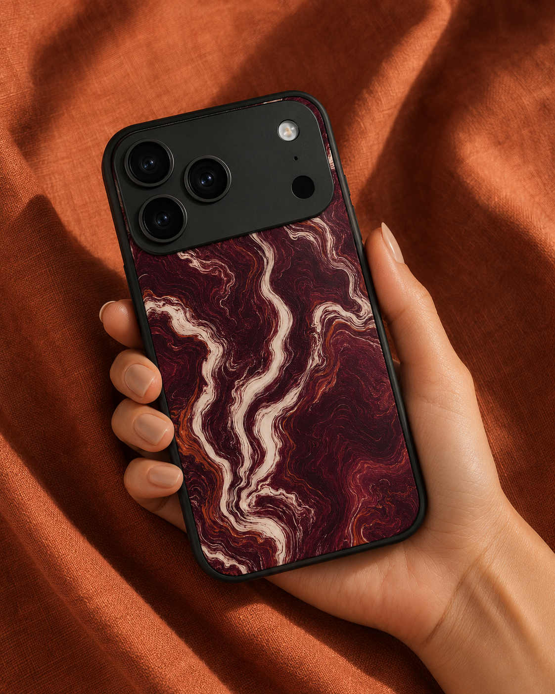 Capinha Banzu estampa Mármore Vinho